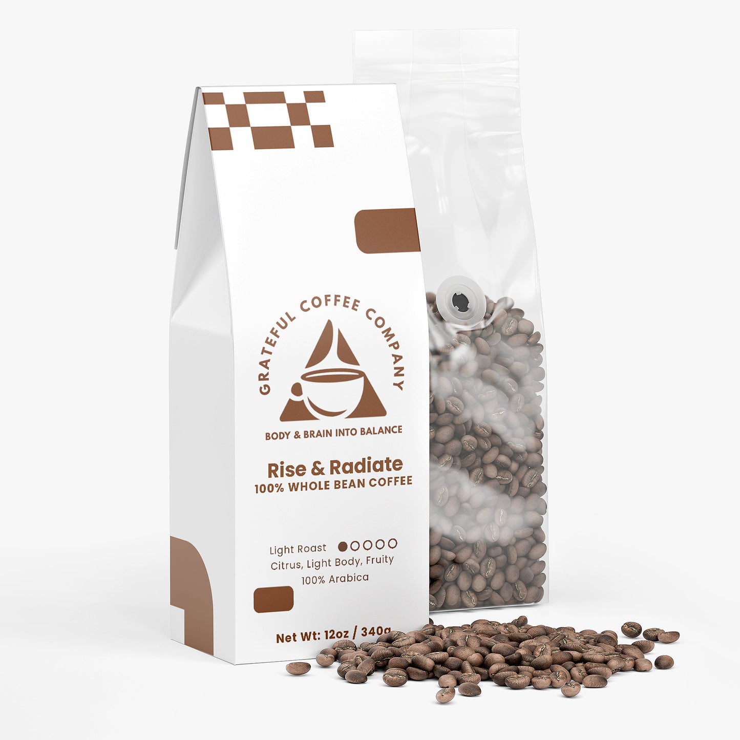 Rise & Radiate - Light Roast - Ethiopian Blend - Whole Bean - 12oz