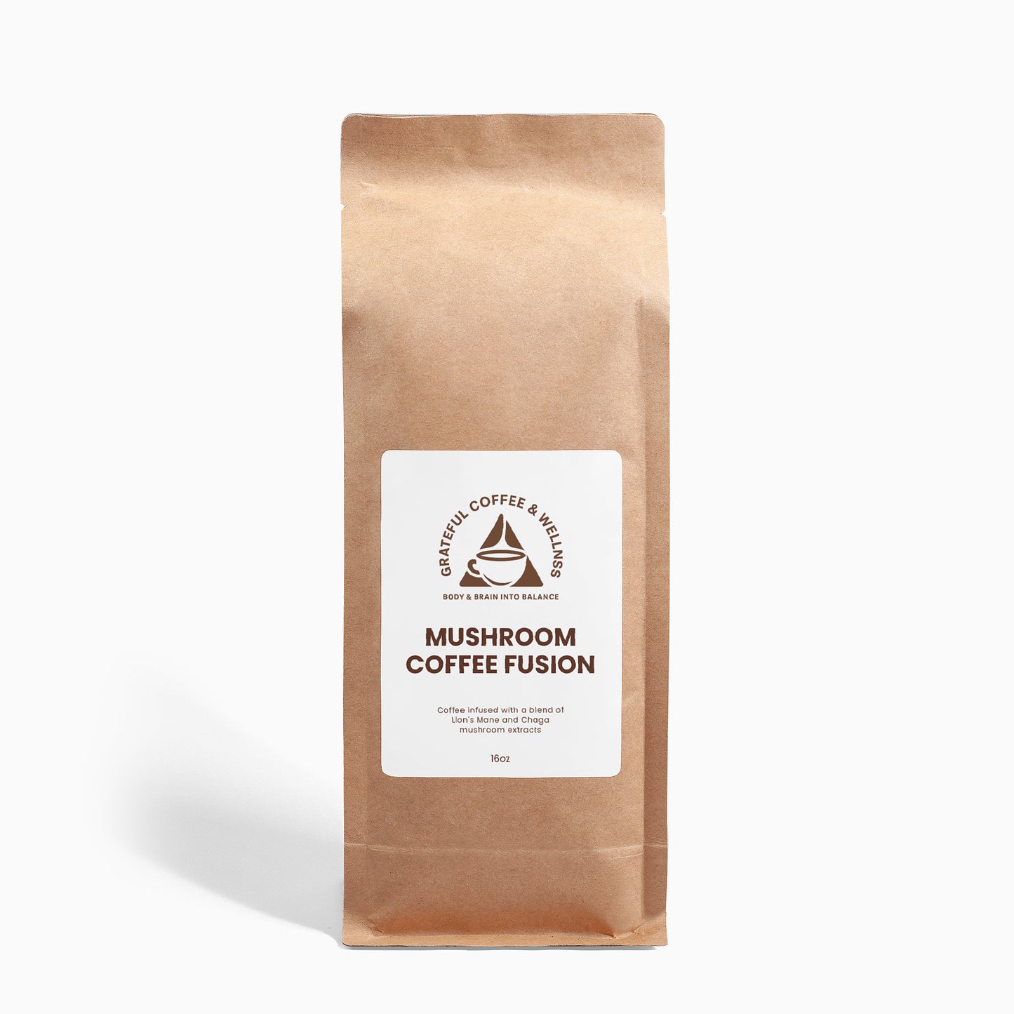 Mushroom Coffee Fusion - Lion’s Mane & Chaga - Dark Roast - Ground - 16oz