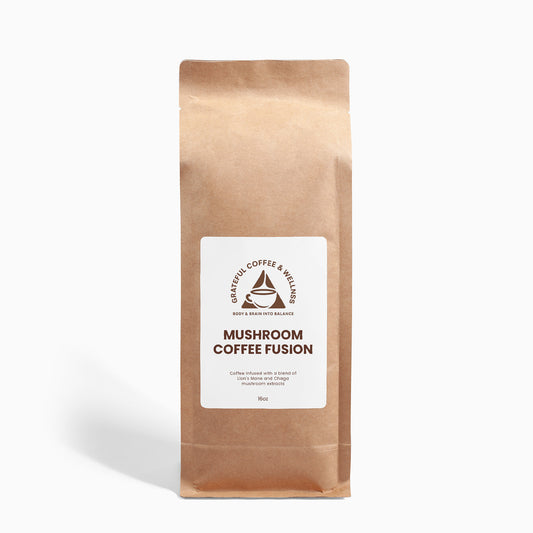 Mushroom Coffee Fusion - Lion’s Mane & Chaga - Dark Roast - Ground - 16oz
