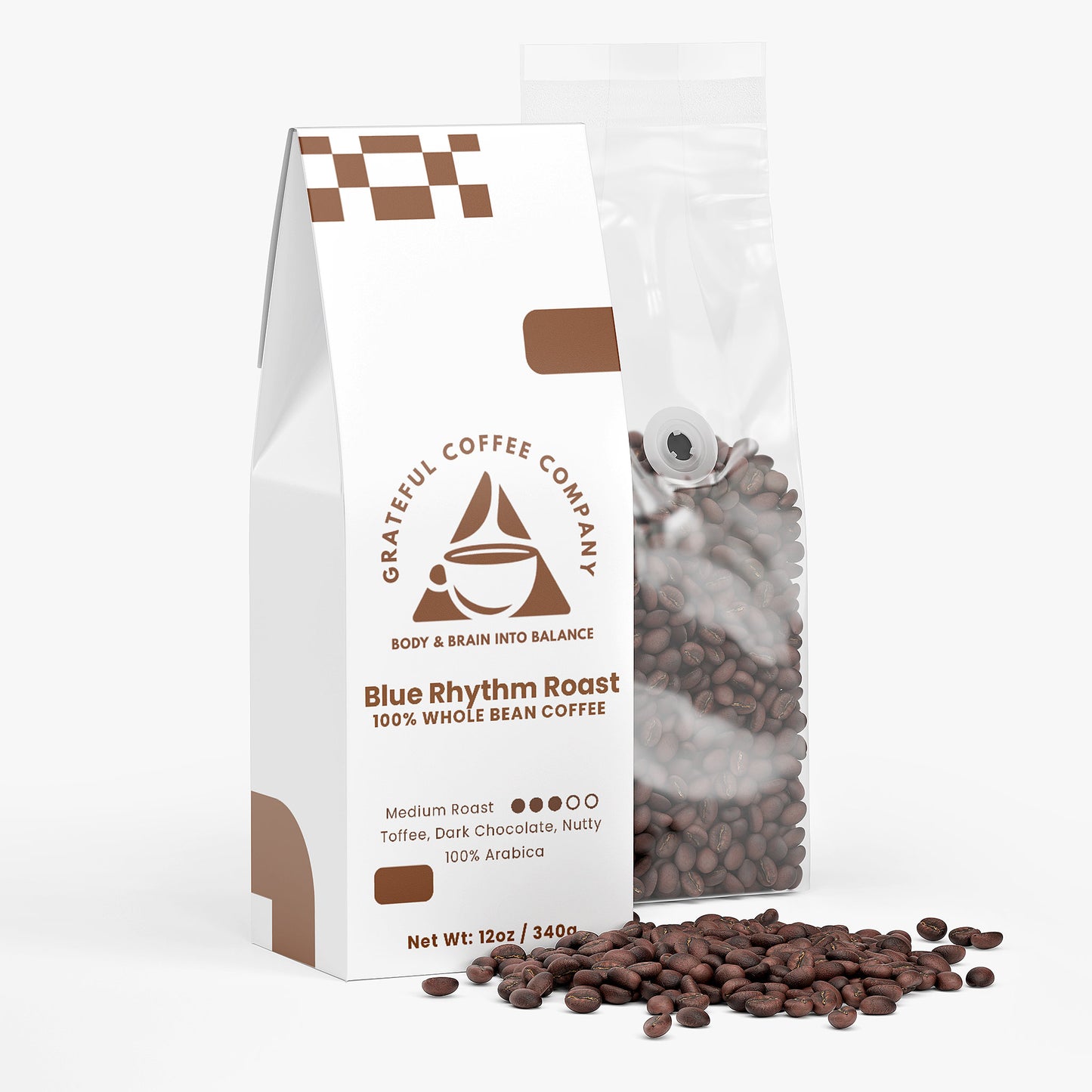 Blue Rhythm Roast -  Single Origin - Brazil - Medium Roast - Whole Bean - 12oz -